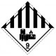 Etiquette de danger classe 9 piles au lithium