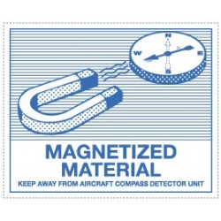 Etiquette spécifique IATA « MAGNETIZED MATERIAL »