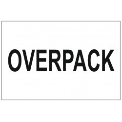 Etiquette OVERPACK 10X15 CM