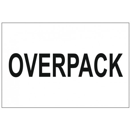 Etiquette OVERPACK 10X15 CM
