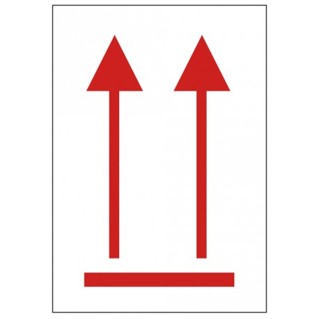 Etiquette sens Fleche expedition ROUGE