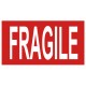 Etiquette fragile transport