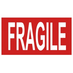 Etiquette fragile transport