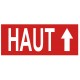 Etiquette haut fleche