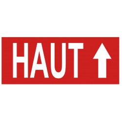 Etiquette haut fleche