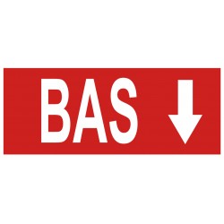 Etiquette bas fleche