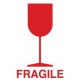 Etiquette Fragile verre noir