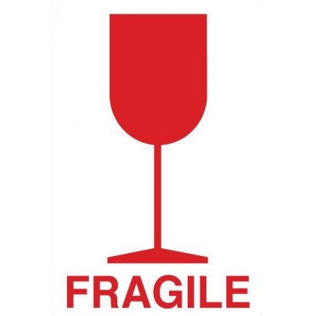 Etiquette Fragile verre noir