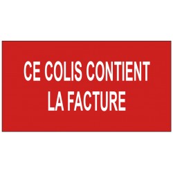 Etiquette ce colis contient la facture