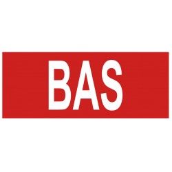 Etiquette bas sans fleche