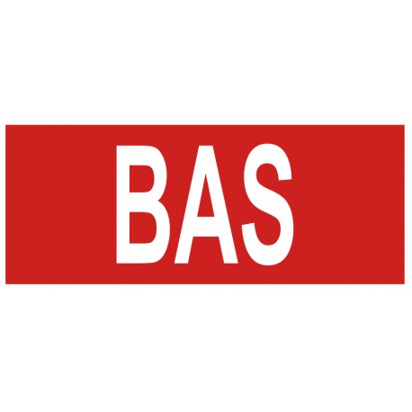 Etiquette bas sans fleche