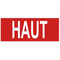 Etiquette haut sans fleche