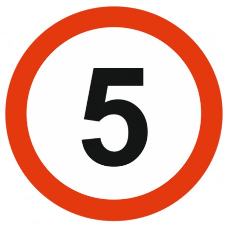 Panneau limitation vitesse 5 KM/H Panneau limitation vitesse 5 KM/H