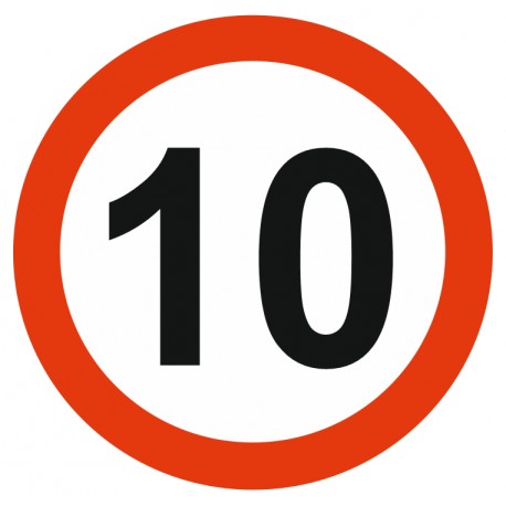 Panneau limitation vitesse 10 KM/H Panneau limitation vitesse 10 KM/H