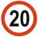 Panneau limitation vitesse 15 KM/H