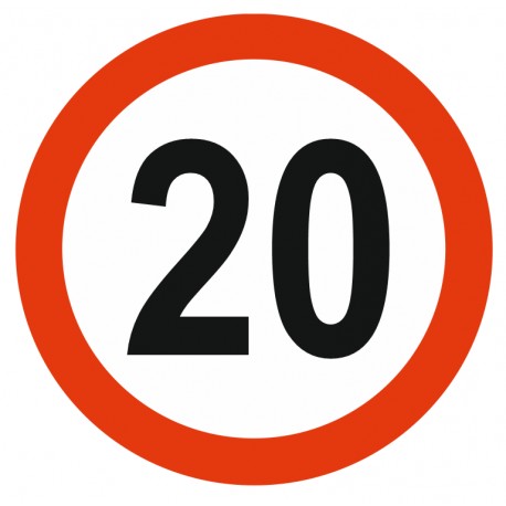 Panneau limitation vitesse 15 KM/H Panneau limitation vitesse 15 KM/H