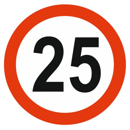 Panneau limitation vitesse 25 KM/H Panneau limitation vitesse 25 KM/H