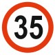 Panneau limitation vitesse 35 KM/H