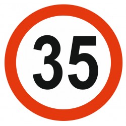 Panneau limitation vitesse 35 KM/H