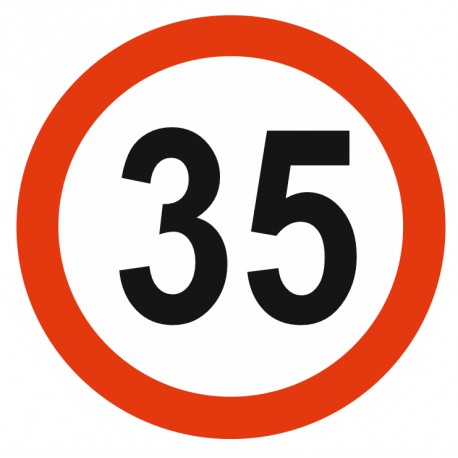 Panneau limitation vitesse 35 KM/H Panneau limitation vitesse 35 KM/H