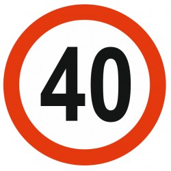 Panneau limitation vitesse 40 KM/H