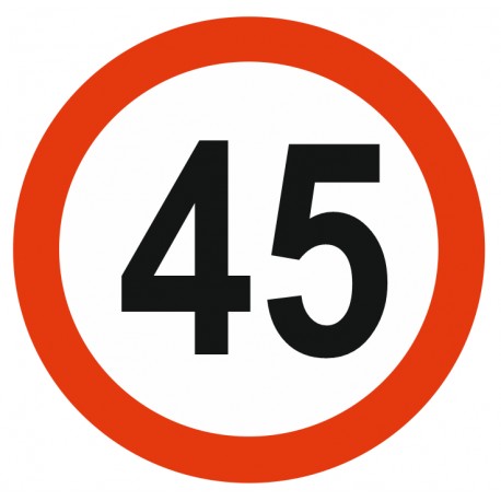 Panneau limitation vitesse 45 KM/H Panneau limitation vitesse 45 KM/H