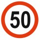 Panneau limitation vitesse 50 KM/H