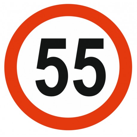 Panneau limitation vitesse 55 KM/H Panneau limitation vitesse 55 KM/H