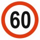 Panneau limitation vitesse 60 KM/H