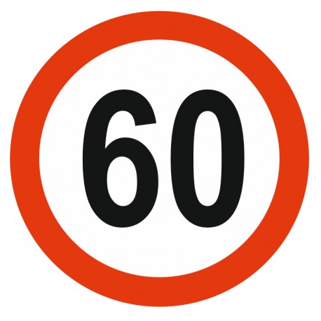 Panneau limitation vitesse 60 KM/H Panneau limitation vitesse 60 KM/H