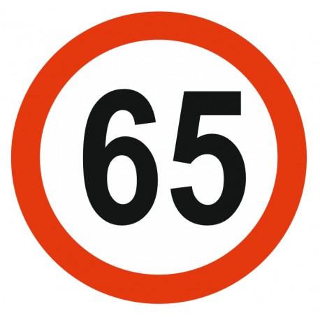 Panneau limitation vitesse 65 KM/H Panneau limitation vitesse 65 KM/H