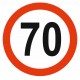 Panneau limitation vitesse 70 KM/H