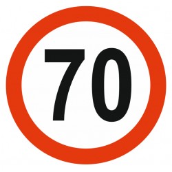 Panneau limitation vitesse 70 KM/H