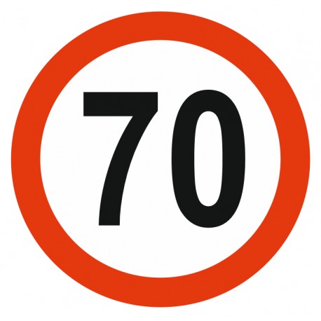 Panneau limitation vitesse 70 KM/H Panneau limitation vitesse 70 KM/H