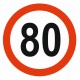 Panneau limitation vitesse 80 KM/H