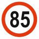 Panneau limitation vitesse 85 KM/H