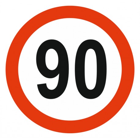 Panneau limitation vitesse 90 KM/H Panneau limitation vitesse 90 KM/H