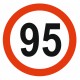 Panneau limitation vitesse 95 KM/H