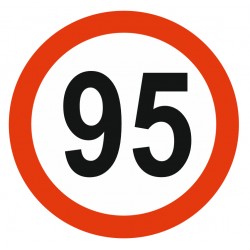 Panneau limitation vitesse 95 KM/H