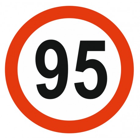 Panneau limitation vitesse 95 KM/H Panneau limitation vitesse 95 KM/H