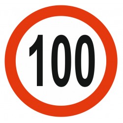 Panneau limitation vitesse 100 KM/H