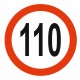 Panneau limitation vitesse 100 KM/H