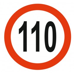 Panneau limitation vitesse 100 KM/H