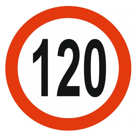 Panneau limitation vitesse 120 KM/H Panneau limitation vitesse 120 KM/H