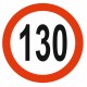 Panneau limitation vitesse 130 KM/H