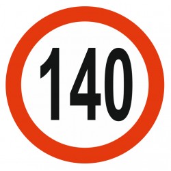 Panneau limitation vitesse 140 KM/H