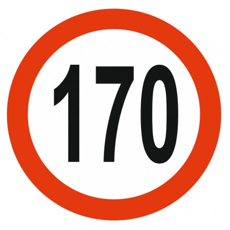 Panneau limitation vitesse 170 KM/H Panneau limitation vitesse 170 KM/H