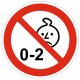 Autocollant interdit à partir de 2 ans