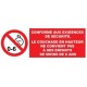 Autocollant couchage en hauteur interdit aux enfants de moins de 6 ans