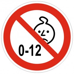 Autocollant interdit à partir de 11 ans